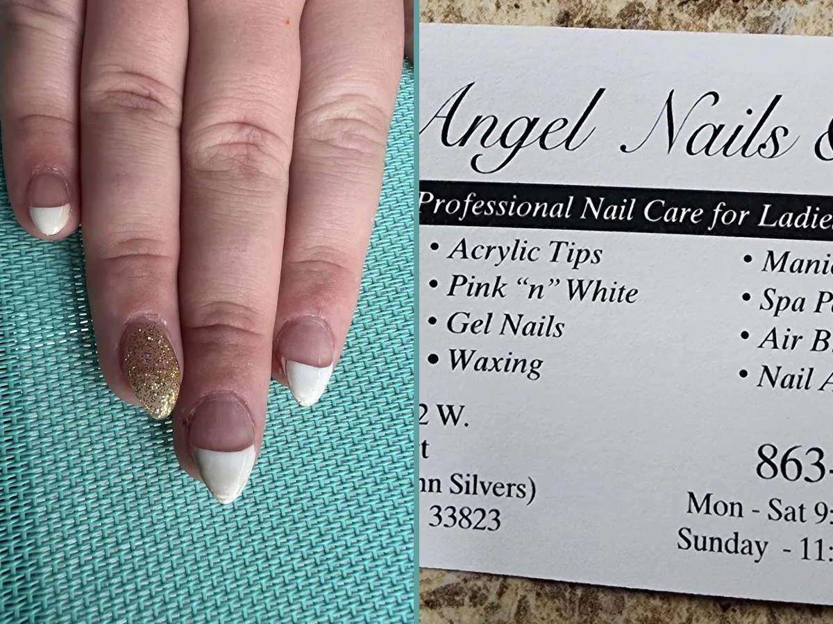 Pedicure service in a clean nail salon.
